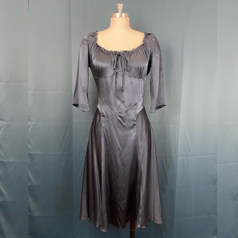 Vintage 90s Pamela Barish Silk Corset Dress